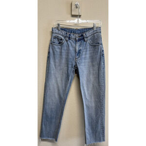 ROLLAS Relaxo Chop High Rise Straight Leg Jeans Size 28 Stone Light Wash